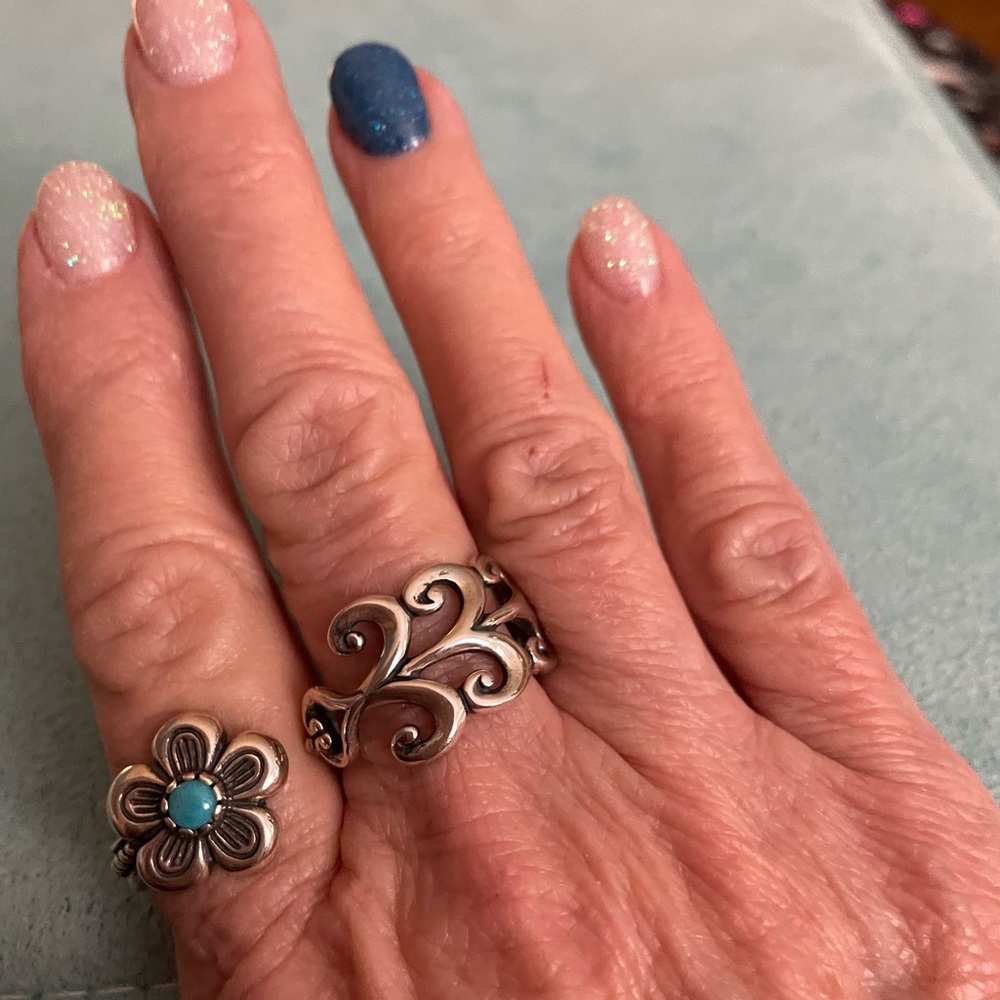 Double Silver Ring - image 1